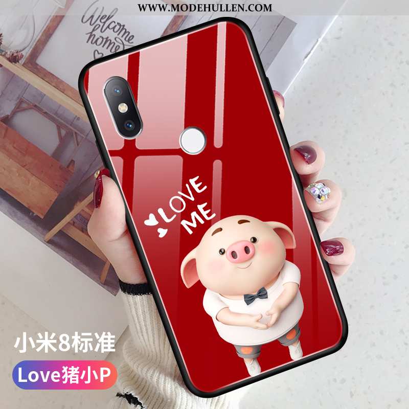 Hülle Xiaomi Mi 8 Kreativ Karikatur Mini Weiche Nette Super Grün