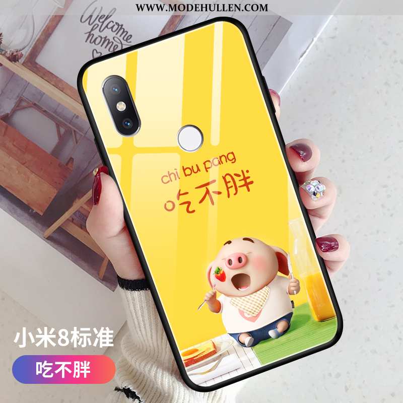Hülle Xiaomi Mi 8 Kreativ Karikatur Mini Weiche Nette Super Grün