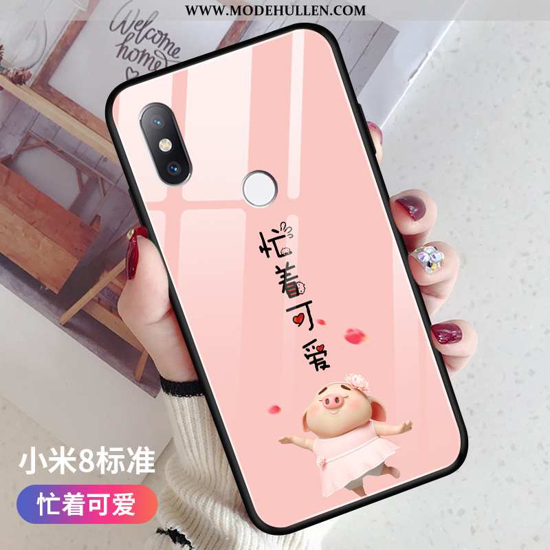 Hülle Xiaomi Mi 8 Kreativ Karikatur Mini Weiche Nette Super Grün