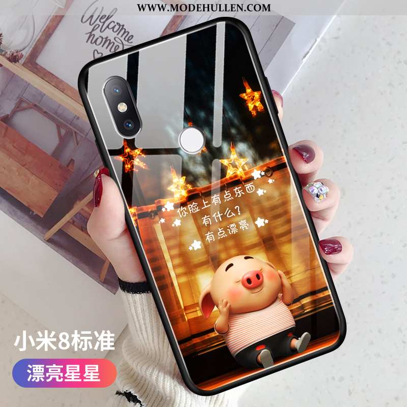 Hülle Xiaomi Mi 8 Kreativ Karikatur Mini Weiche Nette Super Grün