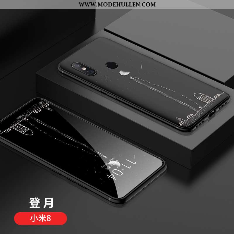 Hülle Xiaomi Mi 8 Kreativ Muster Persönlichkeit Dünne Weiche Nubuck Alles Inklusive Schwarz