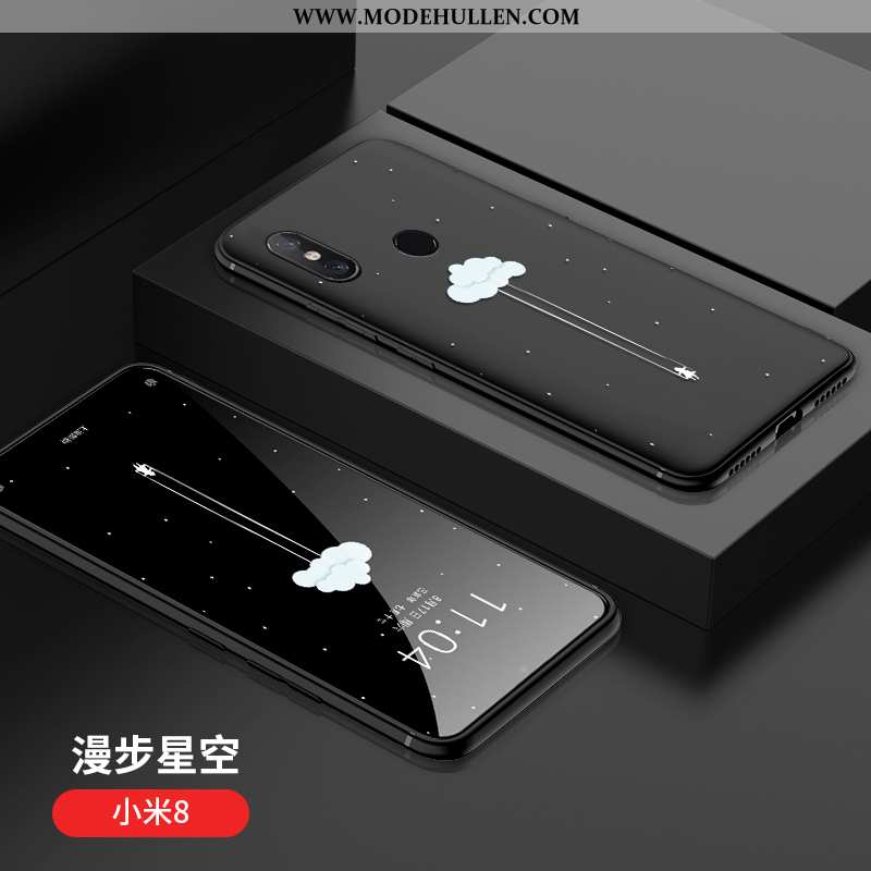 Hülle Xiaomi Mi 8 Kreativ Muster Persönlichkeit Dünne Weiche Nubuck Alles Inklusive Schwarz