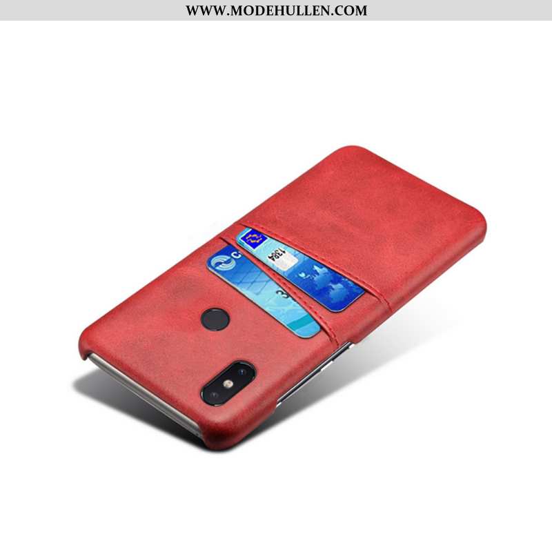 Hülle Xiaomi Mi 8 Leder Schutz Case Qualität Anti-sturz Business Jugend Braun