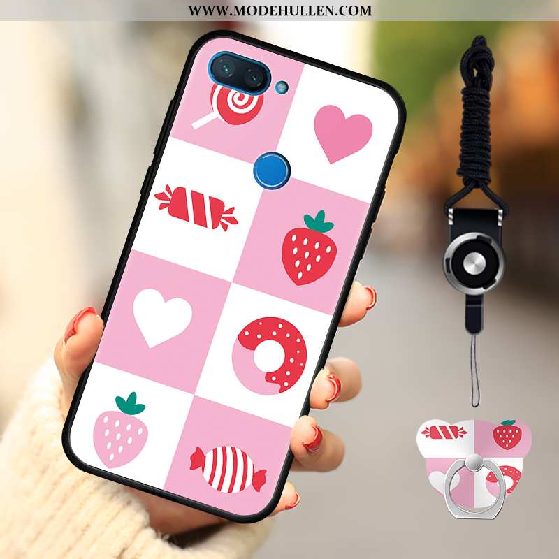 Hülle Xiaomi Mi 8 Lite Karikatur Weiche Mini Handy Nubuck Alles Inklusive Rosa