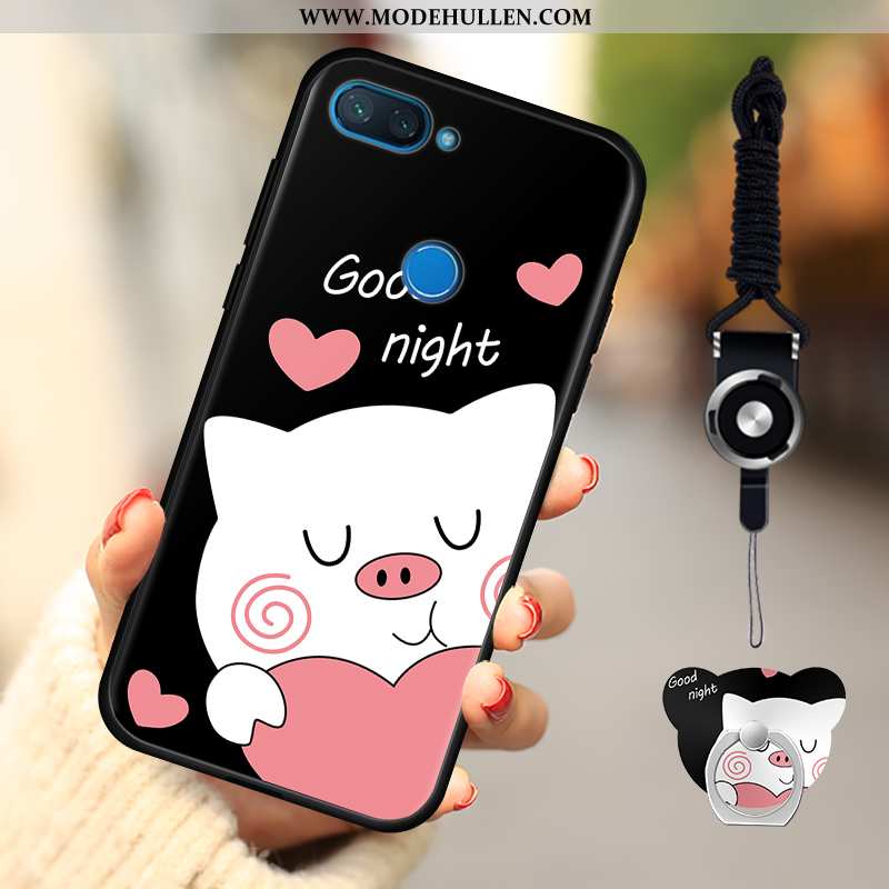 Hülle Xiaomi Mi 8 Lite Karikatur Weiche Mini Handy Nubuck Alles Inklusive Rosa