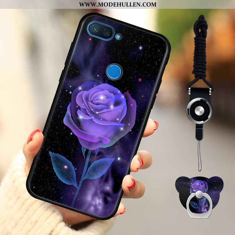 Hülle Xiaomi Mi 8 Lite Karikatur Weiche Mini Handy Nubuck Alles Inklusive Rosa