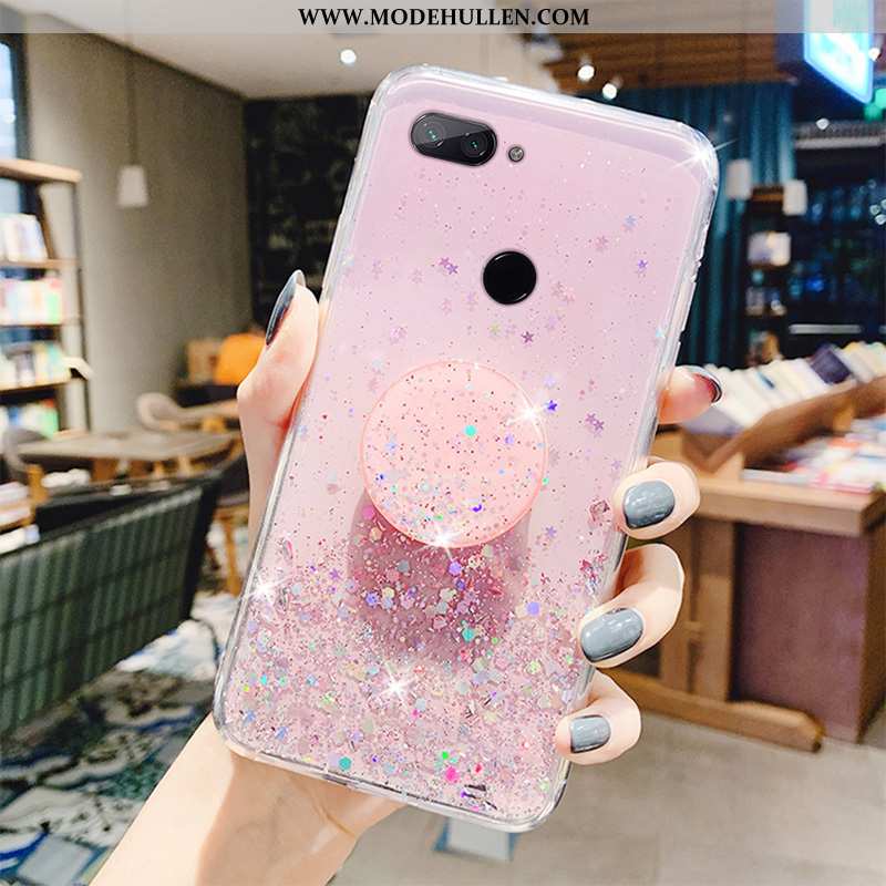 Hülle Xiaomi Mi 8 Lite Kristall Luxus Mini Handy Case Einfassung Rosa