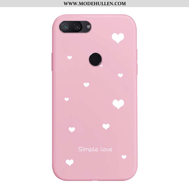 Hülle Xiaomi Mi 8 Lite Mode Nubuck Handy Case Silikon Rosa