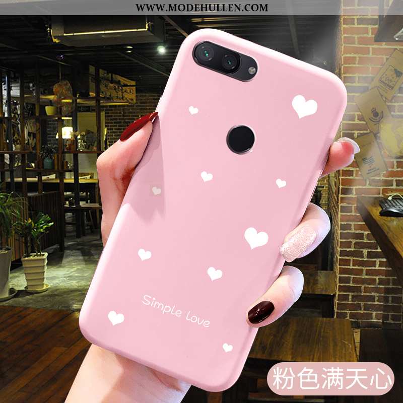 Hülle Xiaomi Mi 8 Lite Mode Nubuck Handy Case Silikon Rosa