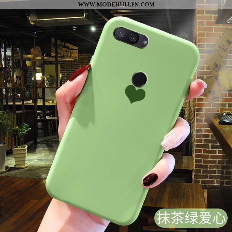 Hülle Xiaomi Mi 8 Lite Mode Nubuck Handy Case Silikon Rosa