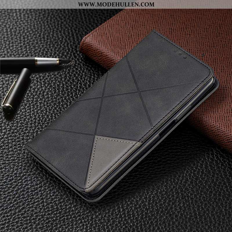 Hülle Xiaomi Mi 8 Lite Muster Schutz Lederhülle Mini Folio Handy Braun