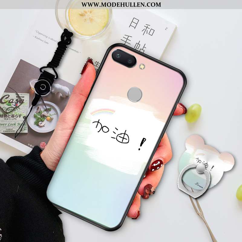 Hülle Xiaomi Mi 8 Lite Nette Weiche Karikatur Mini Jugend Case Persönlichkeit Grün