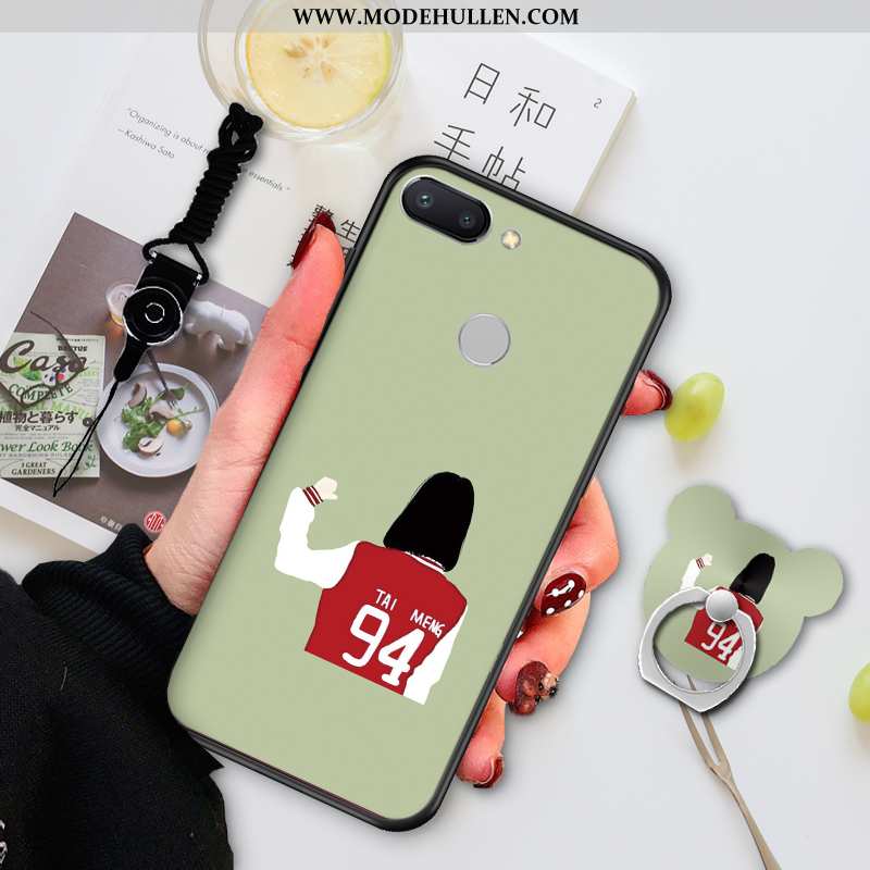 Hülle Xiaomi Mi 8 Lite Nette Weiche Karikatur Mini Jugend Case Persönlichkeit Grün