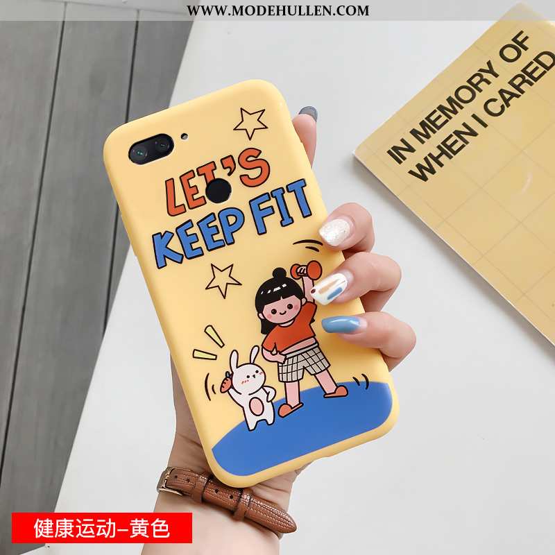 Hülle Xiaomi Mi 8 Lite Nette Weiche Karikatur Mini Jugend Silikon Kreativ Blau