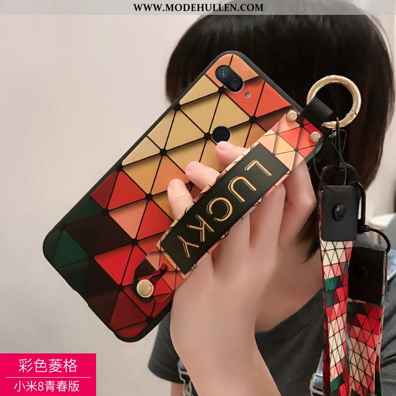 Hülle Xiaomi Mi 8 Lite Persönlichkeit Silikon Jugend Mini Schwarz Anti-sturz