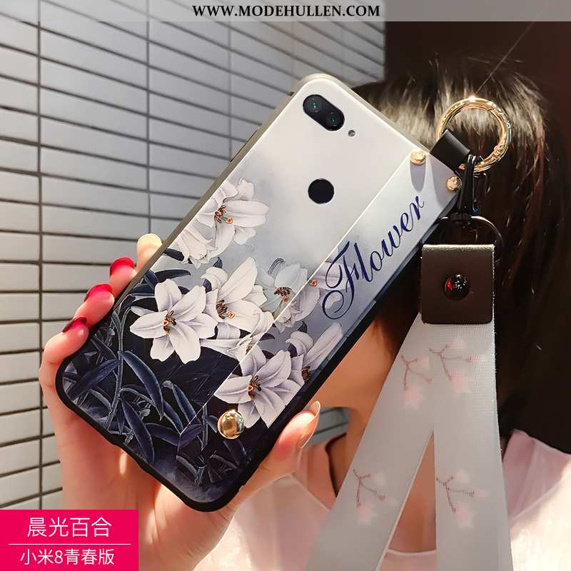 Hülle Xiaomi Mi 8 Lite Persönlichkeit Silikon Jugend Mini Schwarz Anti-sturz