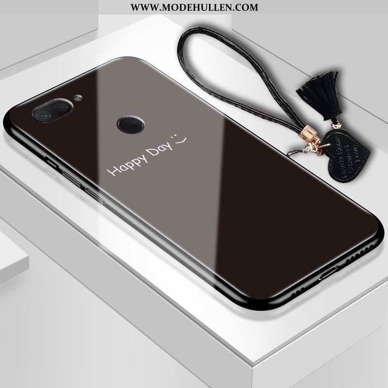 Hülle Xiaomi Mi 8 Lite Schutz Glas Weiß Kunst Weiche Temperieren Einfassung Weiße