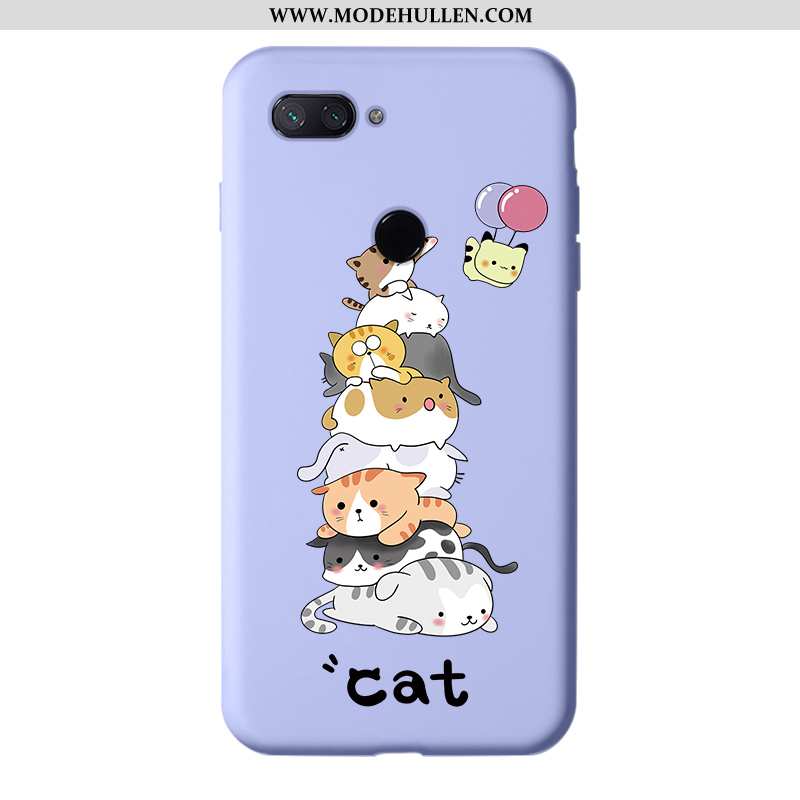 Hülle Xiaomi Mi 8 Lite Schutz Karikatur Lila Case Jugend Handy