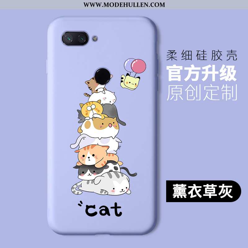 Hülle Xiaomi Mi 8 Lite Schutz Karikatur Lila Case Jugend Handy