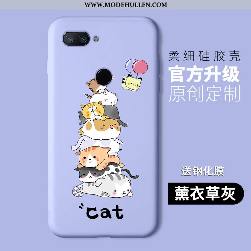 Hülle Xiaomi Mi 8 Lite Schutz Karikatur Lila Case Jugend Handy