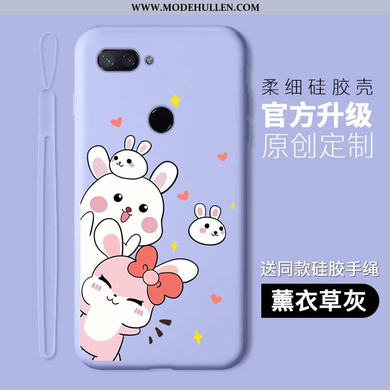 Hülle Xiaomi Mi 8 Lite Schutz Karikatur Lila Case Jugend Handy