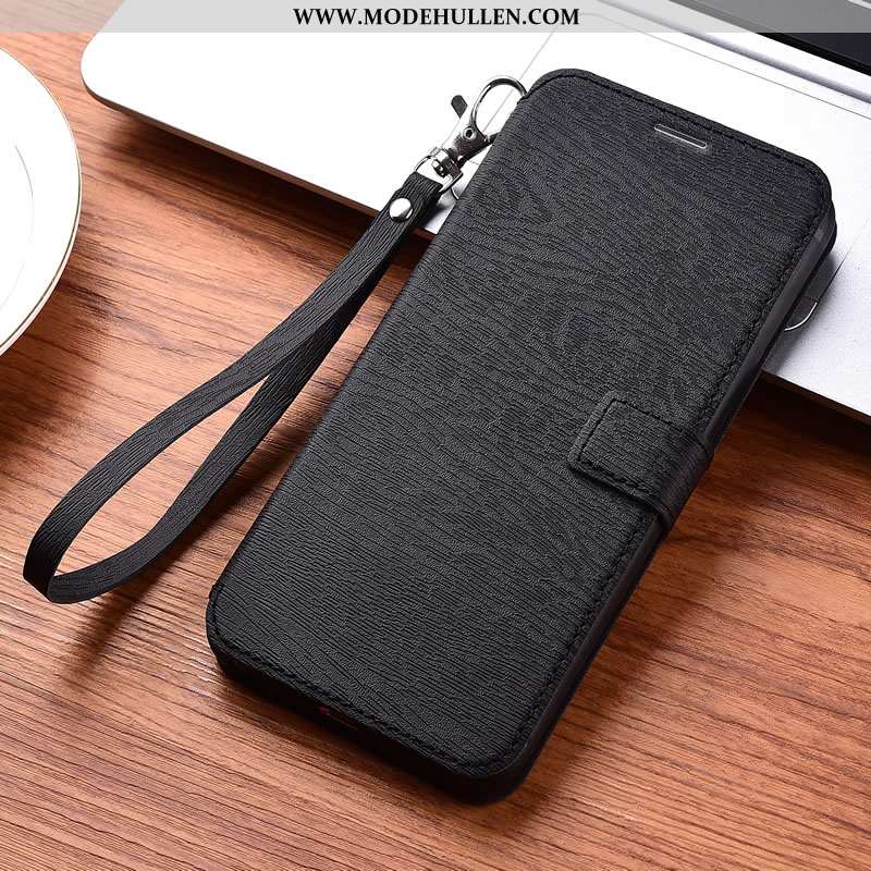 Hülle Xiaomi Mi 8 Lite Schutz Lederhülle Case Weiche Geldbörse Mini Folio Schwarz