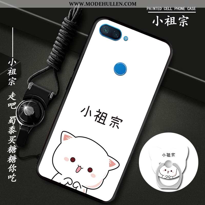 Hülle Xiaomi Mi 8 Lite Schutz Mode Handy Grün Case Einfassung Lila