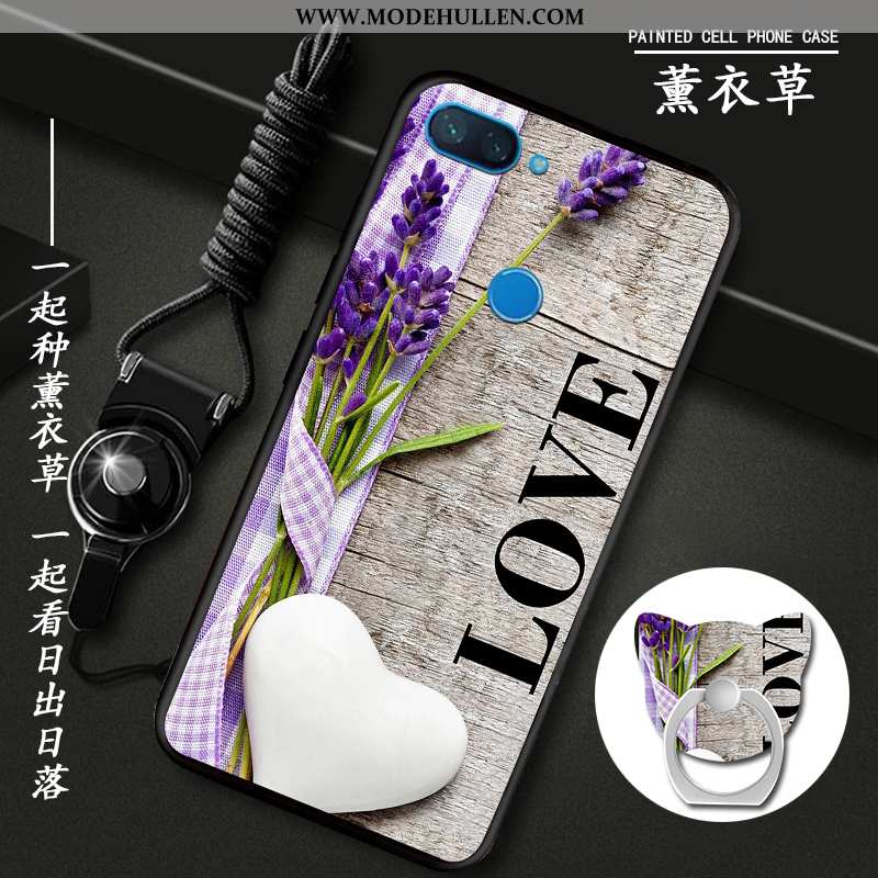 Hülle Xiaomi Mi 8 Lite Schutz Mode Handy Grün Case Einfassung Lila