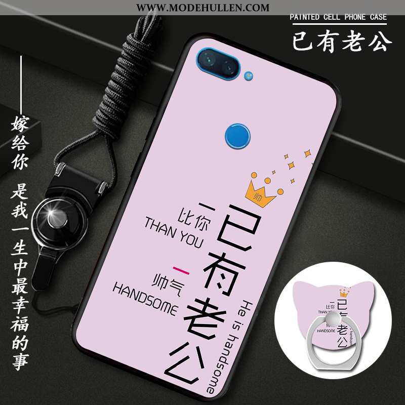 Hülle Xiaomi Mi 8 Lite Schutz Mode Handy Grün Case Einfassung Lila