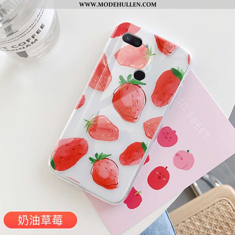 Hülle Xiaomi Mi 8 Lite Schutz Transparent Rosa Trend Jugend Mini