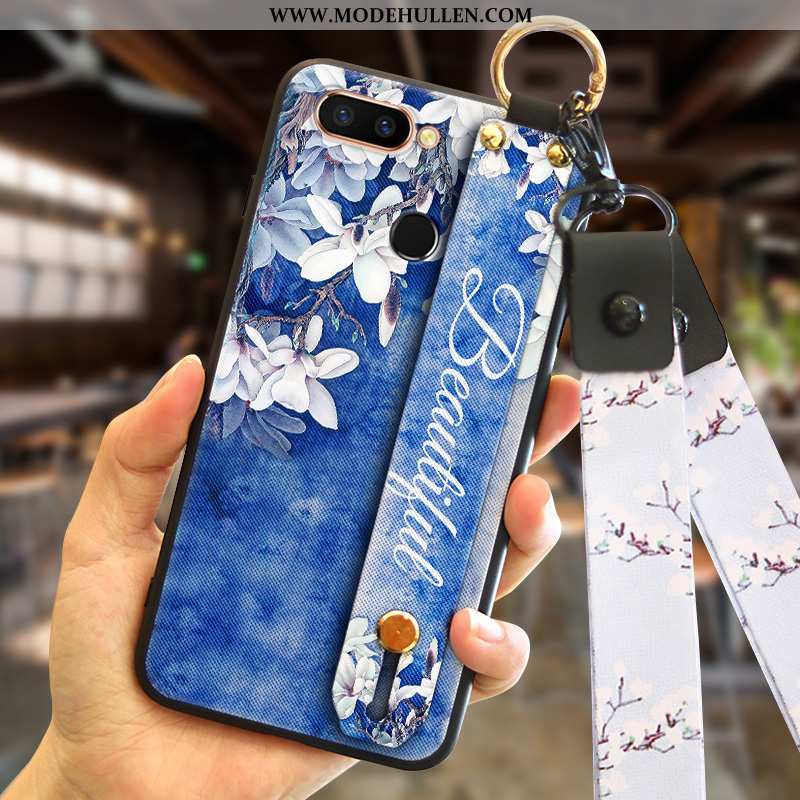 Hülle Xiaomi Mi 8 Lite Silikon Hängende Verzierungen Weiche Trend Handy Blau