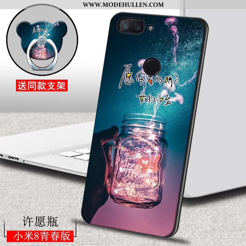 Hülle Xiaomi Mi 8 Lite Silikon Schutz Hintere Abdeckung Jugend Dünne Case Einfassung Braun