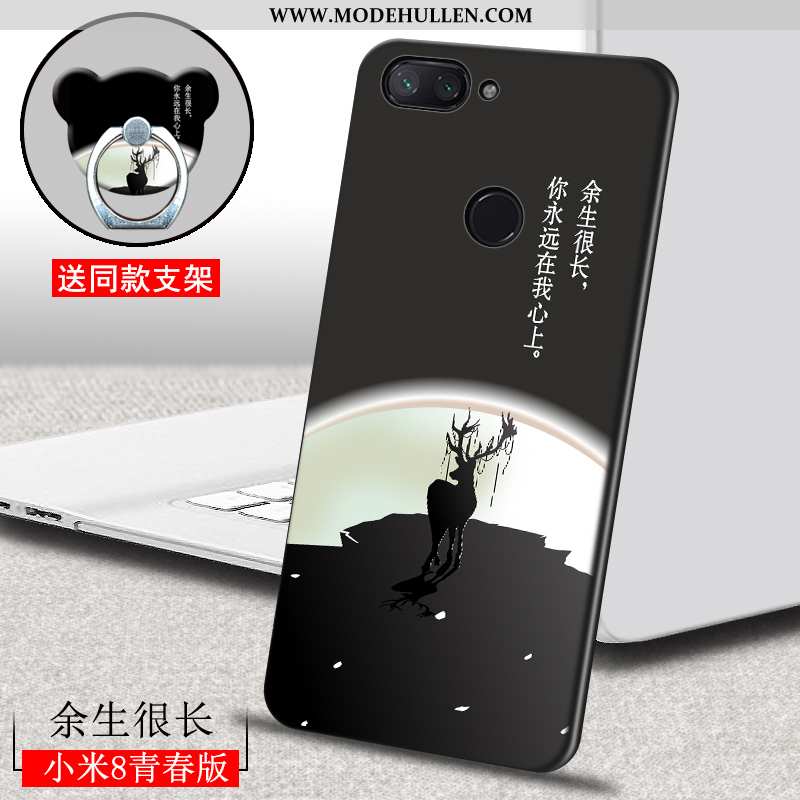 Hülle Xiaomi Mi 8 Lite Silikon Schutz Hintere Abdeckung Jugend Dünne Case Einfassung Braun