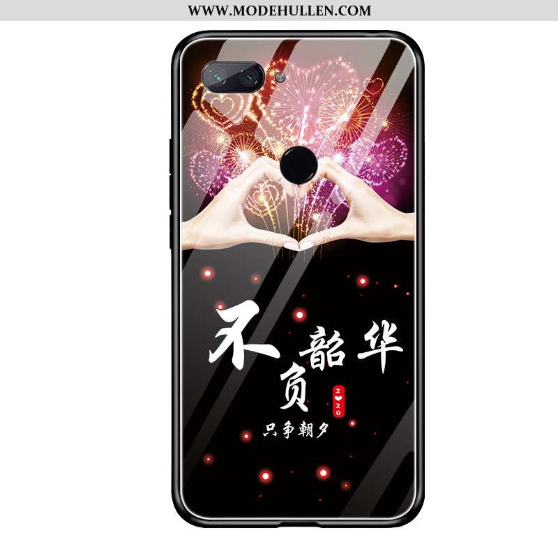 Hülle Xiaomi Mi 8 Lite Silikon Schutz Schwer Mini Glas Weiche Case Rosa