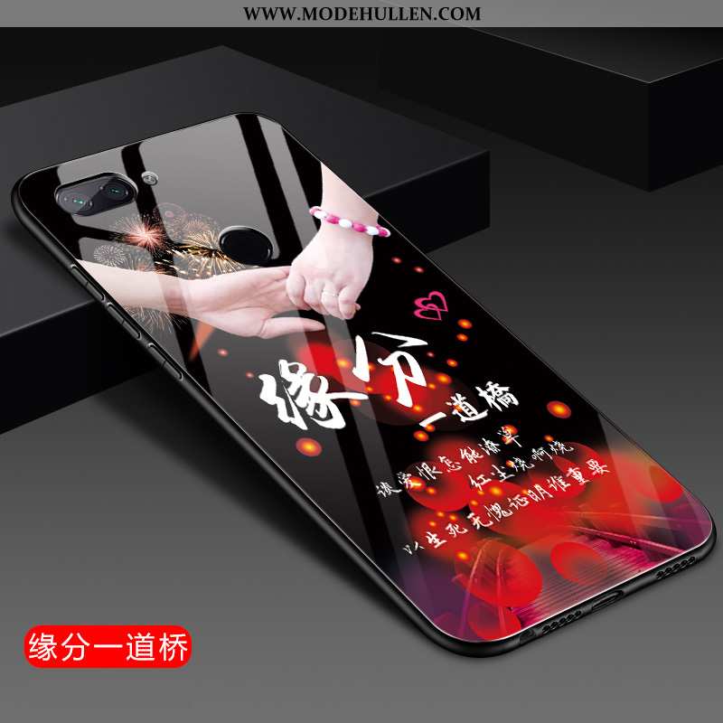 Hülle Xiaomi Mi 8 Lite Silikon Schutz Schwer Mini Glas Weiche Case Rosa