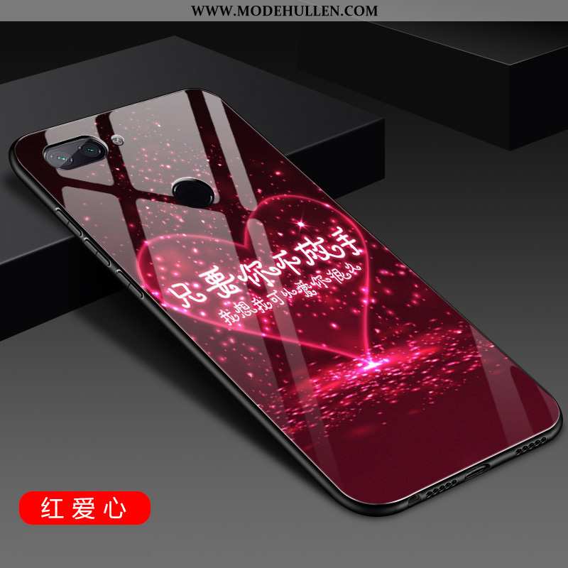 Hülle Xiaomi Mi 8 Lite Silikon Schutz Schwer Mini Glas Weiche Case Rosa