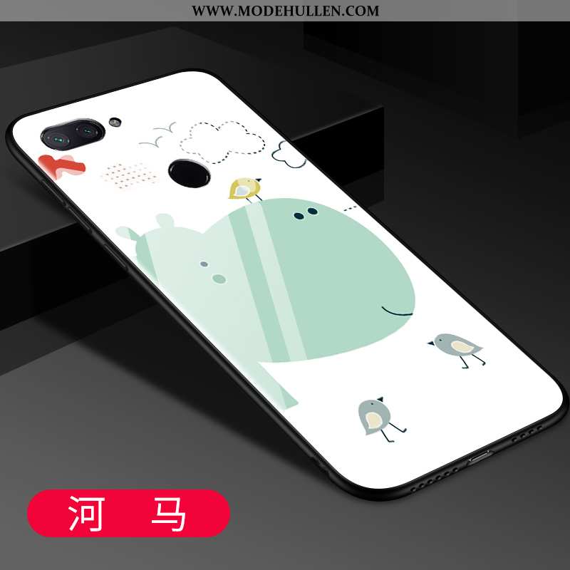 Hülle Xiaomi Mi 8 Lite Trend Schutz Glas Case Netto Rot Jugend Karikatur Rosa