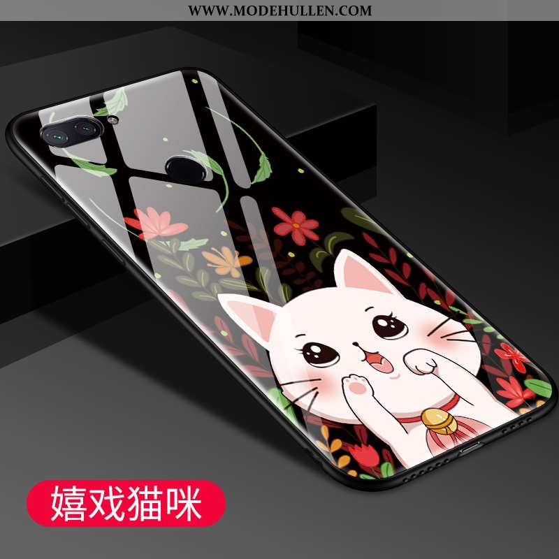 Hülle Xiaomi Mi 8 Lite Trend Schutz Glas Case Netto Rot Jugend Karikatur Rosa