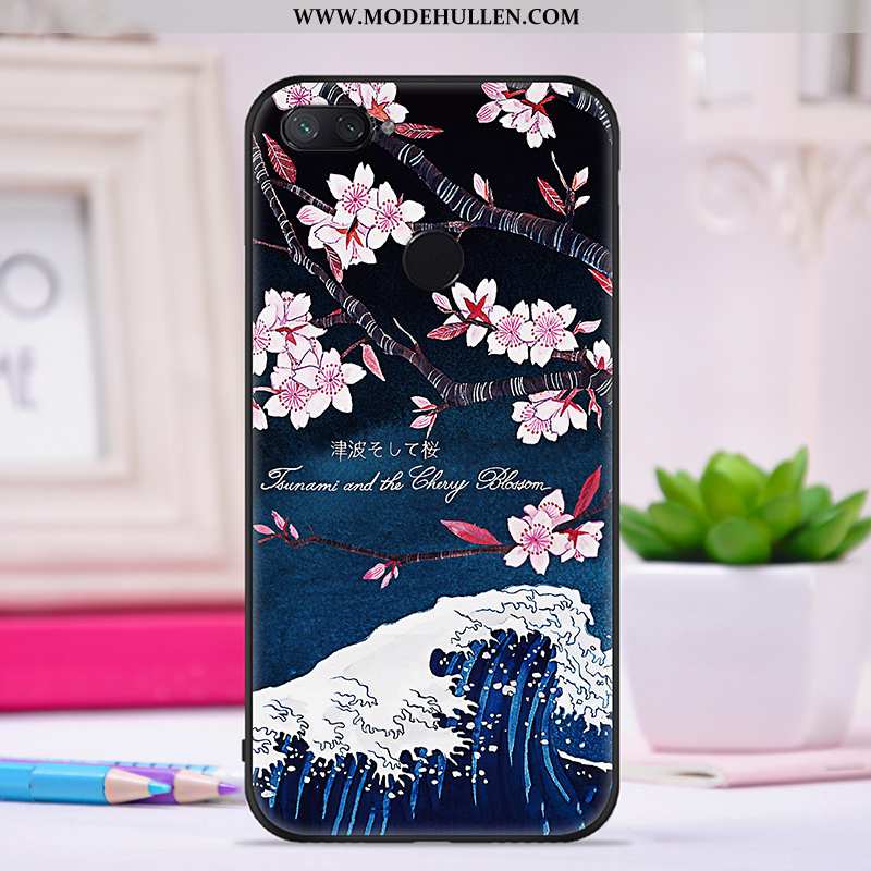 Hülle Xiaomi Mi 8 Lite Trend Super Kreativ Case Netto Rot Nubuck Lila