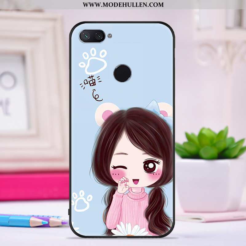 Hülle Xiaomi Mi 8 Lite Trend Super Kreativ Case Netto Rot Nubuck Lila