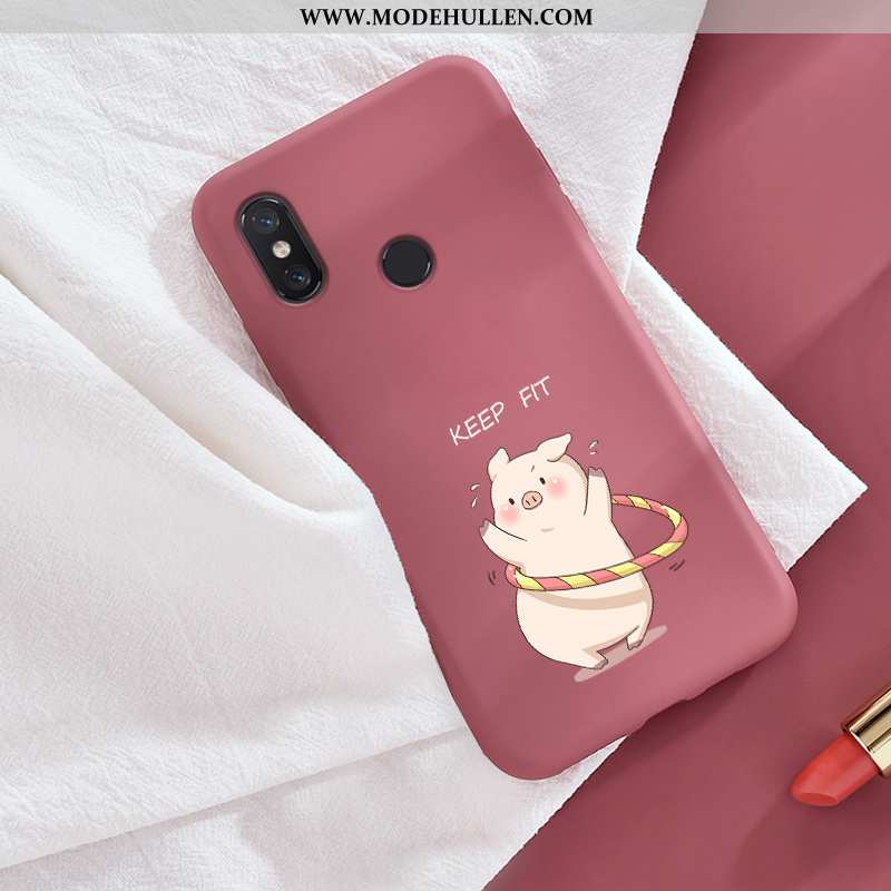 Hülle Xiaomi Mi 8 Muster Silikon Case Nette Handy Rot Persönlichkeit Rote