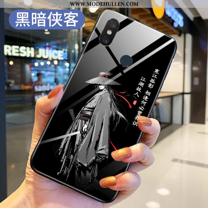 Hülle Xiaomi Mi 8 Muster Trend Silikon Glas Grau Mini
