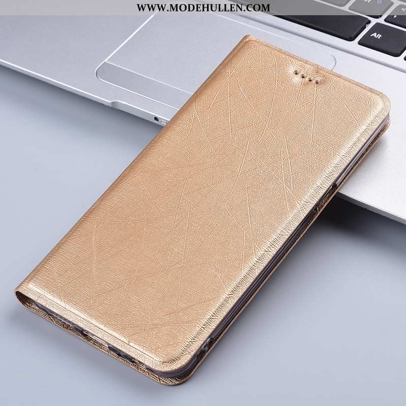 Hülle Xiaomi Mi 8 Pro Lederhülle Muster Handy Mini Schutz Case Gold