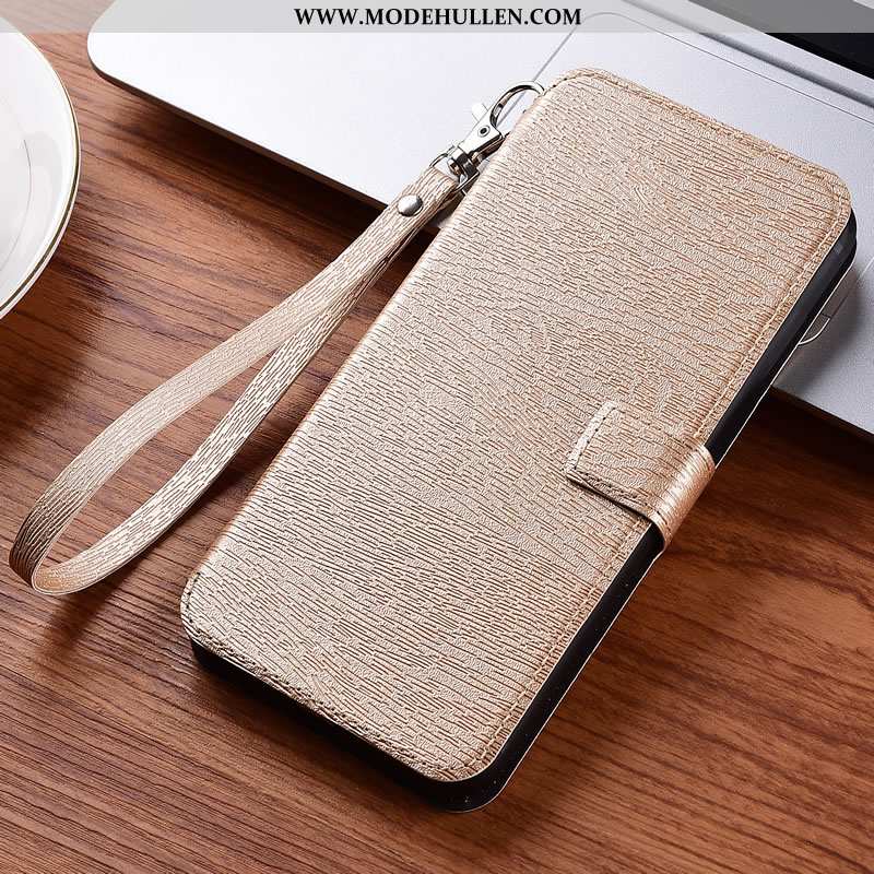 Hülle Xiaomi Mi 8 Pro Lederhülle Muster Handy Silikon Case Karte Champagne