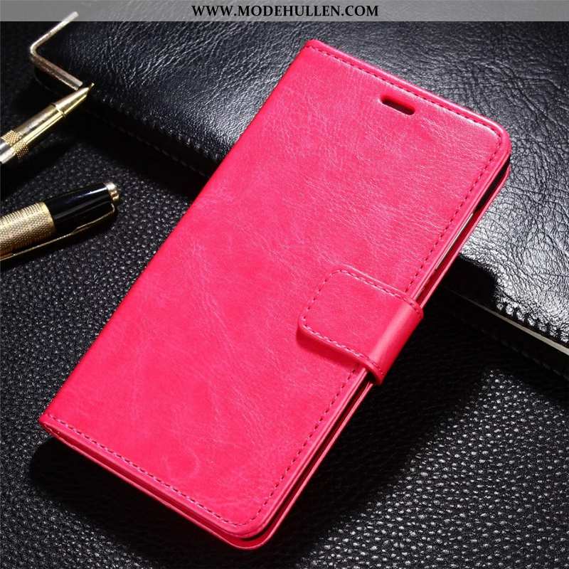 Hülle Xiaomi Mi 8 Pro Lederhülle Schutz Handy Anti-sturz Clamshell Mini Rot Braun