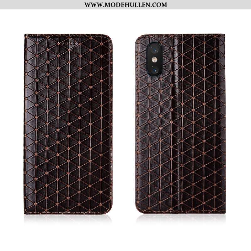 Hülle Xiaomi Mi 8 Pro Muster Weiche Handy Silikon Neu Echt Leder Case Rosa