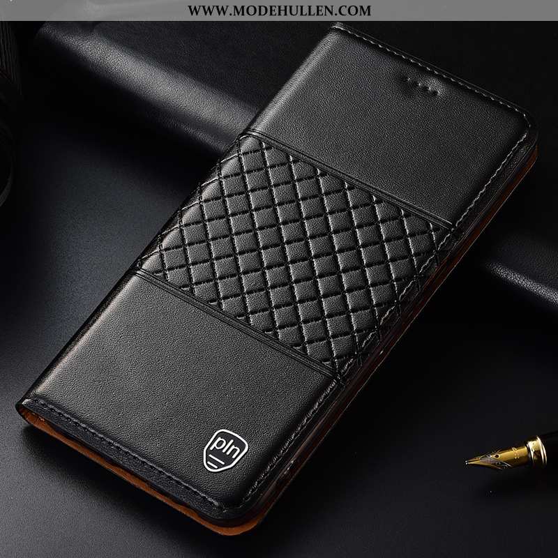 Hülle Xiaomi Mi 8 Pro Schutz Lederhülle Handy Kariert Einfassung Anti-sturz Case Schwarz