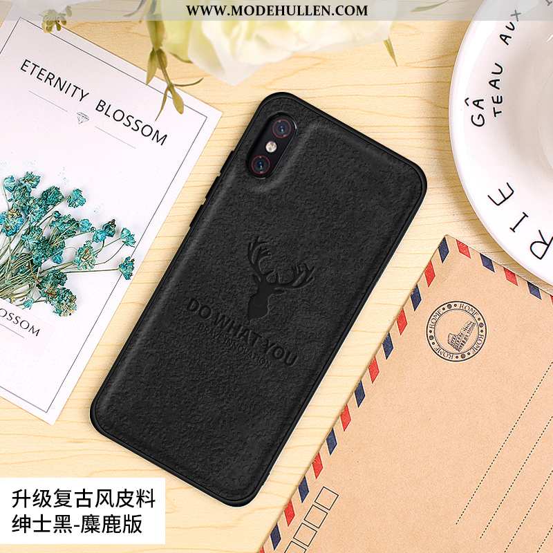 Hülle Xiaomi Mi 8 Pro Weiche Silikon Lederhülle Grau Alles Inklusive Mini