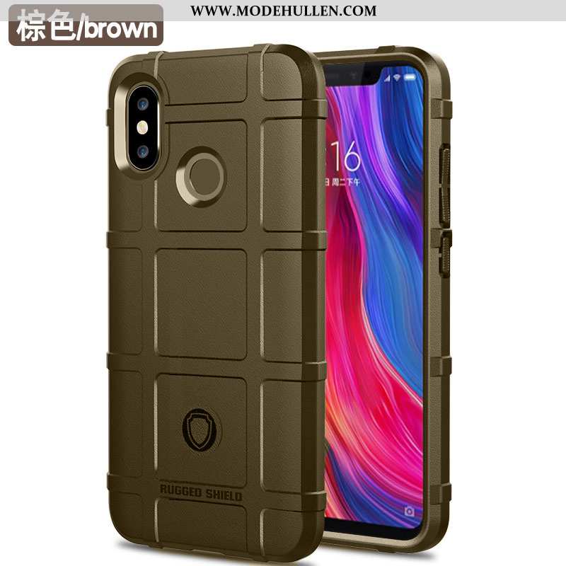 Hülle Xiaomi Mi 8 Schutz Persönlichkeit Silikon Trend Case Mini Weiche Braun