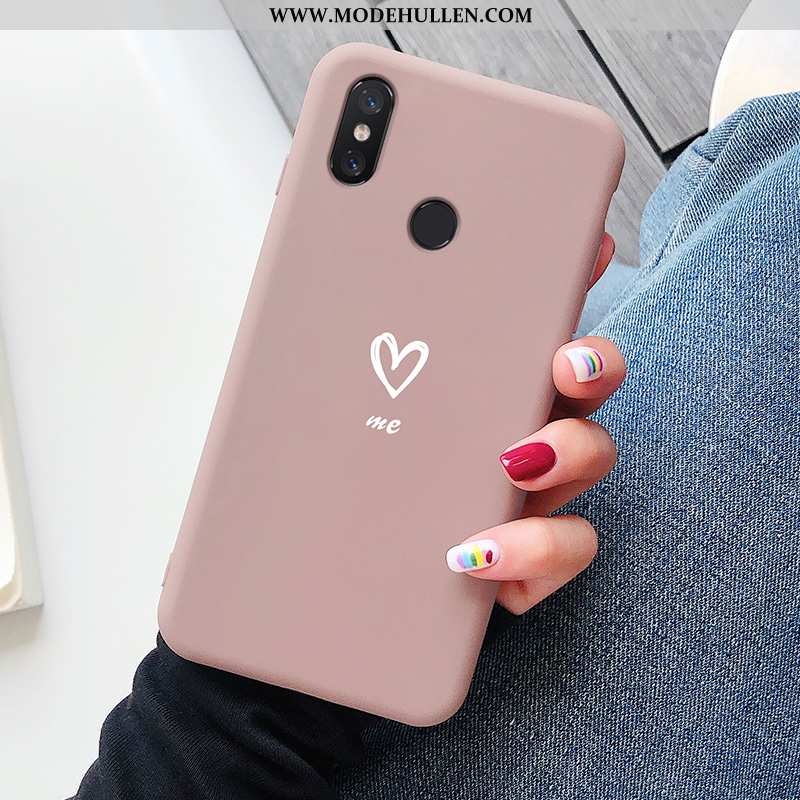 Hülle Xiaomi Mi 8 Schutz Persönlichkeit Trend Liebe Einfach Weiche Jugend Burgund